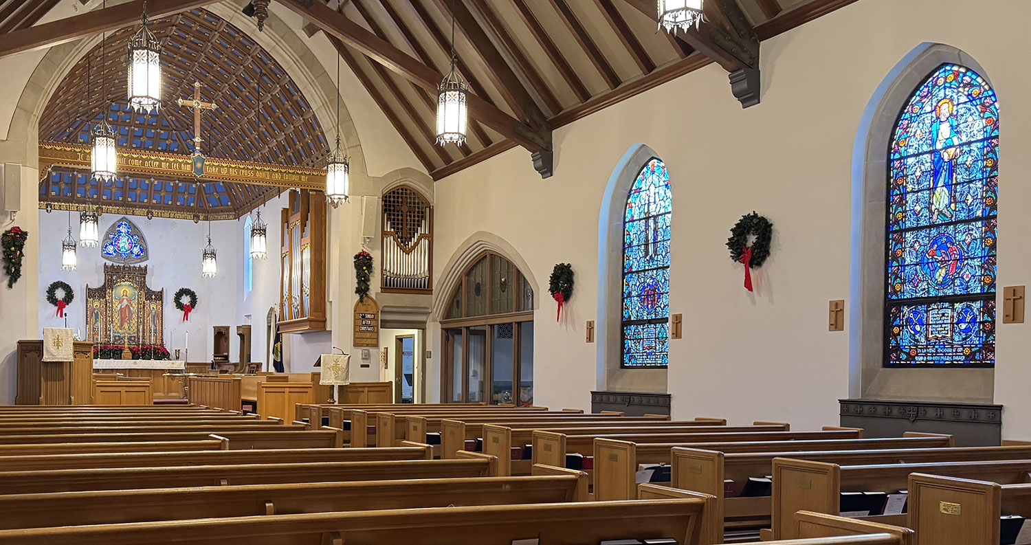 Stained glass windows at St. Peter's Episcopal Cathedral in Helena, Montana