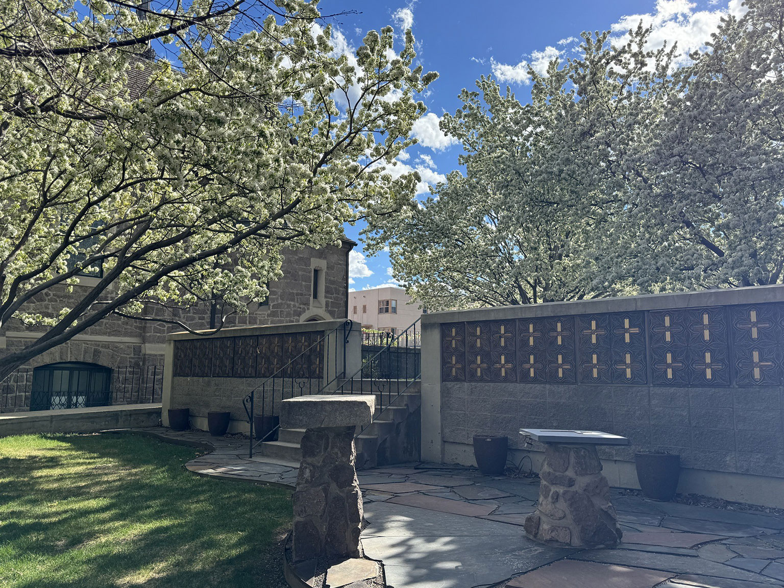 Memorial garden at St. Peter's Episcopal Cathedral in Helena, Montana