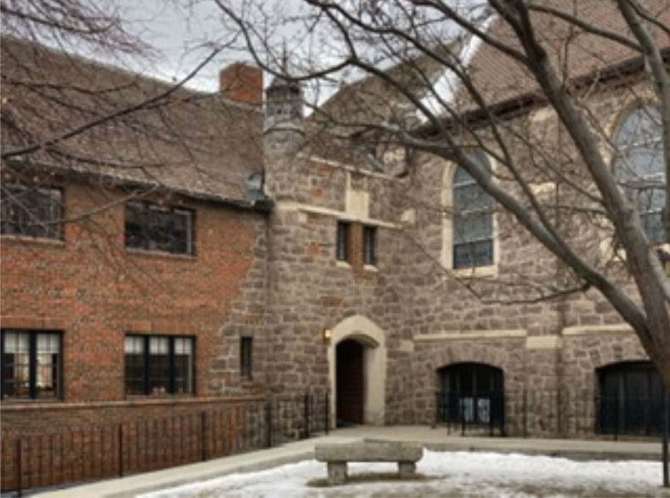 Helena Brownstone courtyard and exterior stonework at St. Peter’s Episcopal Cathedral