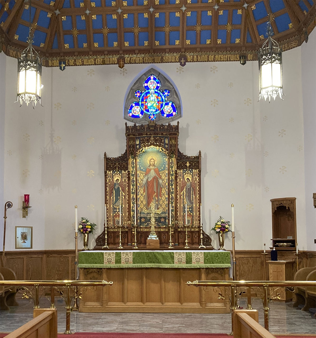 Interior nave of St. Peter's Episcopal Cathedral in Helena, Montana