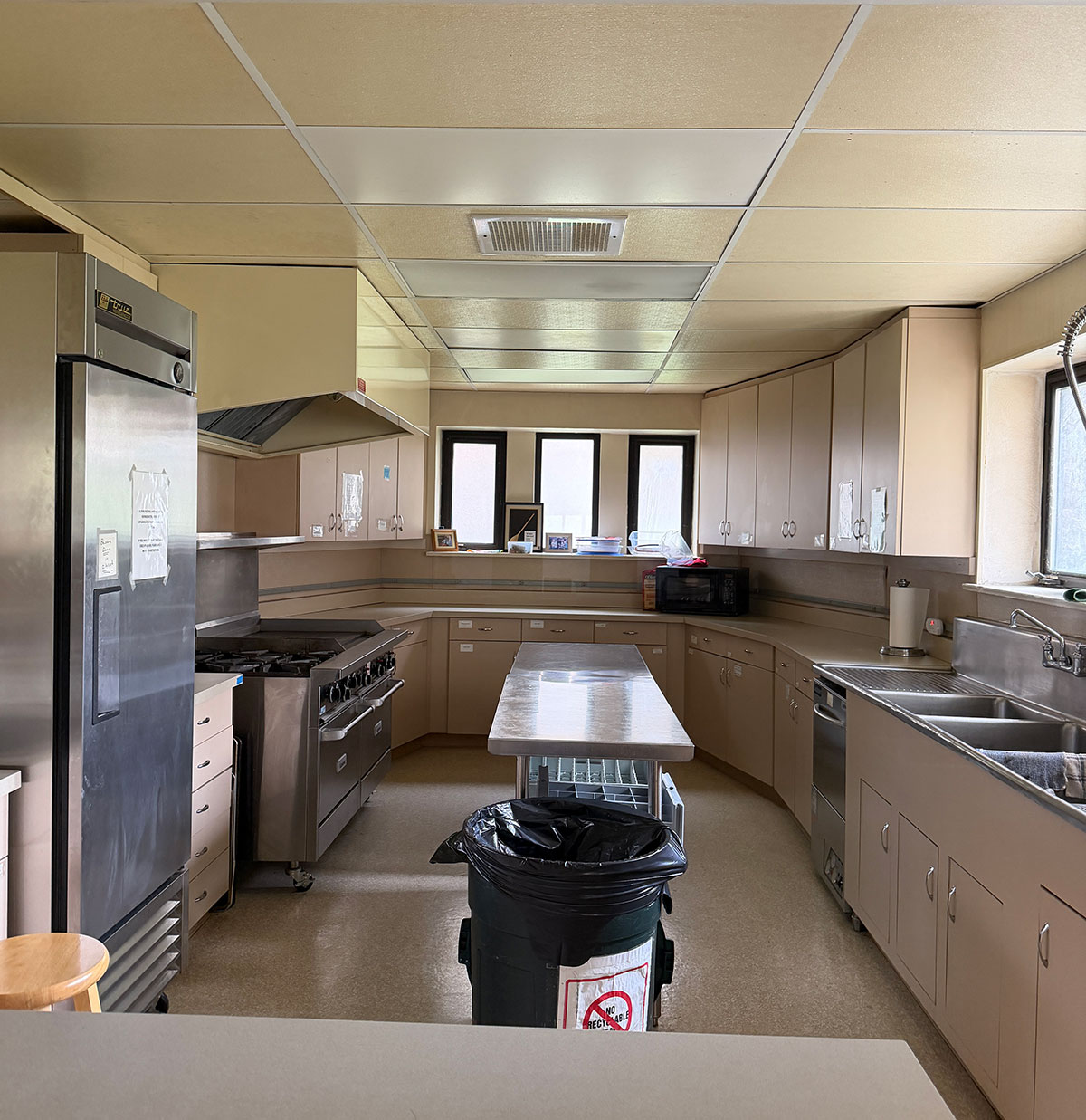 Kitchen serving the Undercroft event space at St. Peter's Cathedral